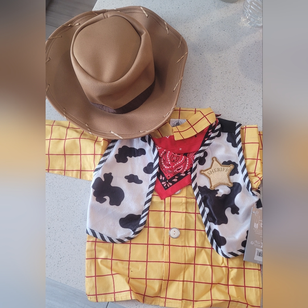 Disney Sheriff Hat and Costume Set - Yellow and Brown